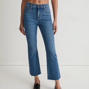 Madewell Kick Out Crop Jeans •33• Raw Hem Edition NI962 Cherryville Wash *NWT*